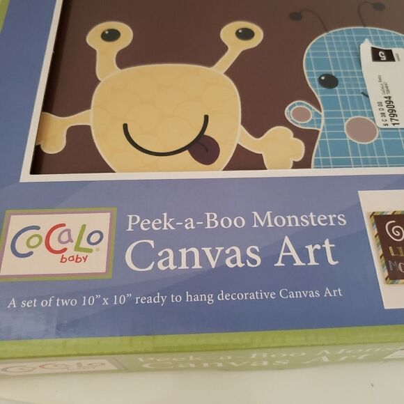 CoCaLo Baby Canvas Monsters Wall Decor Set - Picture 3 of 6